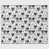 Gothische spinnenweb harten spooky cadeaupapier (Vlak)