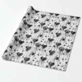 Gothische spinnenweb harten spooky cadeaupapier (Uitgerold)