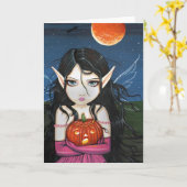 Gothische Sprookjeskaart Halloweenkaart Kaart (Gele Bloem)