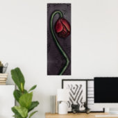Gothische stervende roos griezelhuis kunst poster (Thuiskantoor)