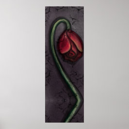 Gothische stervende roos griezelhuis kunst poster