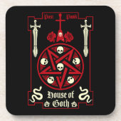 Gothische subcultuur postpunk bier onderzetter (Voorkant)