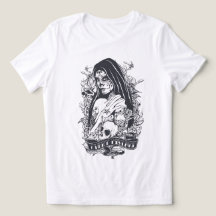 Gothische Suiker Schedel Vrouw Tatoeage Kunst