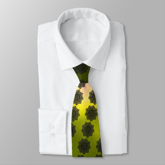 GOTHISCHE SUN CELTIC KNOTS Topaz Yellow Stropdas (Gebonden)
