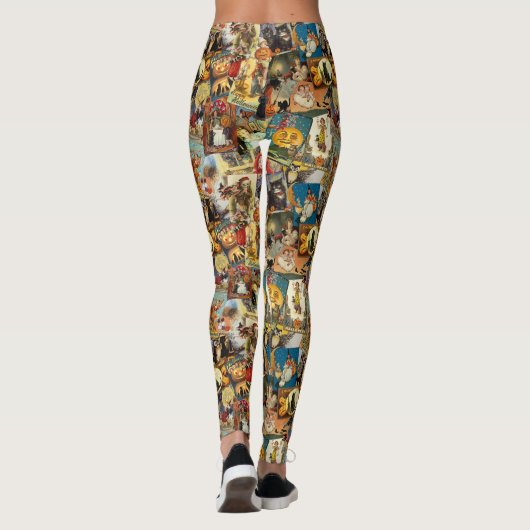 Gothische traditionele  Halloween-groeten Leggings (Achterkant)
