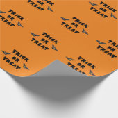 Gothische Trick or treat Cute Bats Cadeaupapier (Hoek)