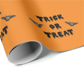 Gothische Trick or treat Cute Bats Cadeaupapier (Rol Hoek)