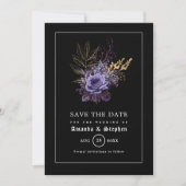 Gothische trouwkaart Save The Date (Voorkant)