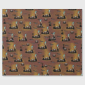 Gothische truc-of-treat spderweb herhaling cadeaupapier (Vlak)