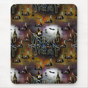 Gothische truc-of-treat spderweb herhaling muismat