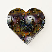 Gothische truc-of-treat spderweb herhaling notitieboek (Achterkant)