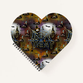 Gothische truc-of-treat spderweb herhaling notitieboek