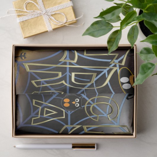 Gothische truc-of-treat spderweb herhaling tissuepapier (Geschenk)