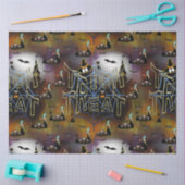 Gothische truc-of-treat spderweb herhaling tissuepapier (Craft)