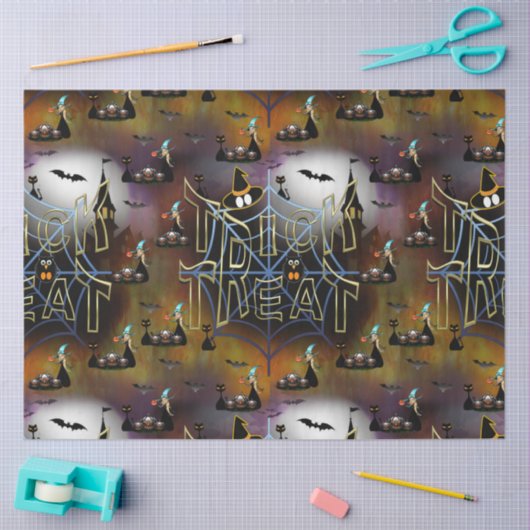 Gothische truc-of-treat spderweb herhaling tissuepapier (Craft)