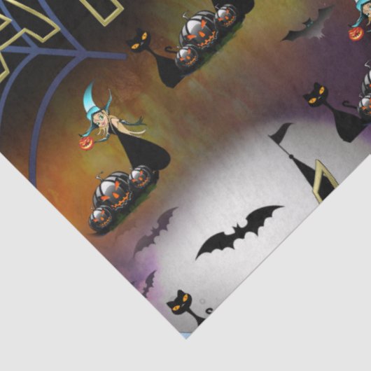 Gothische truc-of-treat spderweb herhaling tissuepapier (Detail)