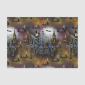 Gothische truc-of-treat spderweb herhaling tissuepapier (Voorkant)