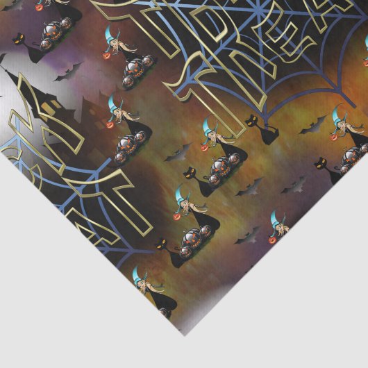 Gothische truc-of-treat spderweb herhaling tissuepapier (Detail)