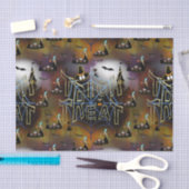 Gothische truc-of-treat spderweb herhaling tissuepapier (Craft)