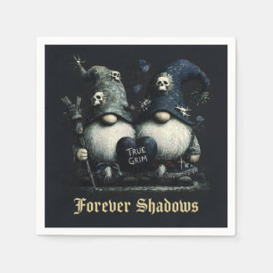Gothische "True Grim" Gnomes met "Forever Shadows" Servet