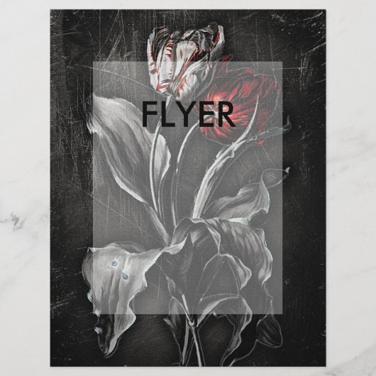Gothische tulpen flyer (Voorkant)