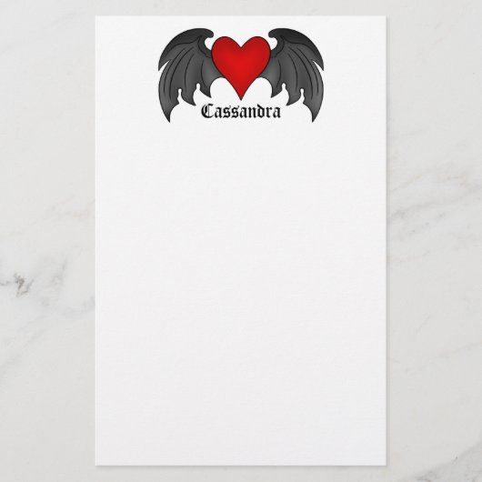 Gothische Valentijnsdag met ingewanden Briefpapier (Voorkant)