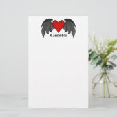 Gothische Valentijnsdag met ingewanden Briefpapier (Staand voorkant)