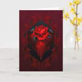 Gothische Valentijnsdagkaart Kaart (Gele Bloem)