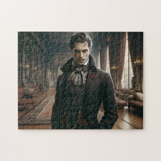 Gothische vampier edele villa legpuzzel (Horizontaal)