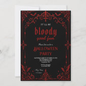 Gothische Vampier Halloween-feest Kaart (Voorkant)