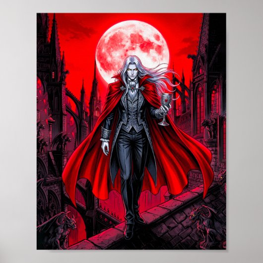 Gothische vampierheerposter poster (Voorkant)