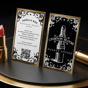Gothische Vintage Schoonheid Make-up Artiest Luxe Visitekaartje