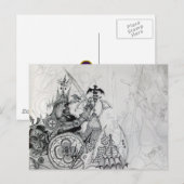 GOTHISCHE WARRIOREN, Barbarian Knachten, Fantasy Briefkaart (Voorkant / Achterkant)