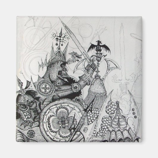 GOTHISCHE WARRIOREN, Barbarian Knachten, Fantasy Magneet (Voorkant)