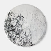 GOTHISCHE WARRIOREN, Barbarian Knachten, Fantasy Magneet (Voorkant)