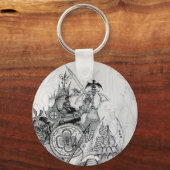 GOTHISCHE WARRIOREN, Barbarian Knachten, Fantasy Sleutelhanger (Voorkant)