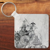 GOTHISCHE WARRIOREN, Barbarian Knachten, Fantasy Sleutelhanger (Voorkant)