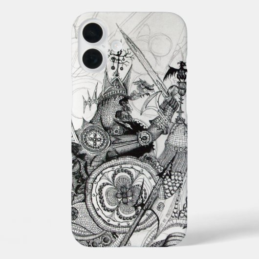 GOTHISCHE WARRIOREN Black White Fantasy Case-Mate iPhone Case (Achterkant)