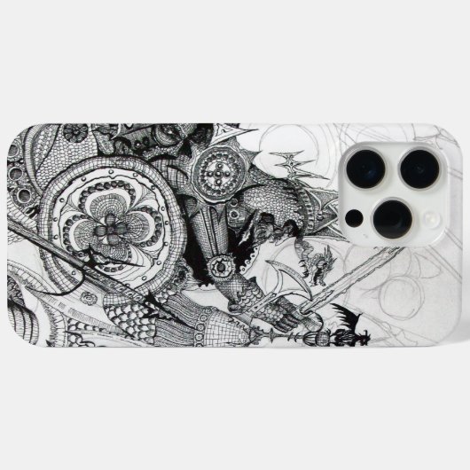 GOTHISCHE WARRIOREN Black White Fantasy Case-Mate iPhone Case (Achterkant (horizontaal))