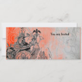 GOTHISCHE WARRIOREN, zwart, wit en rood Kaart (Voorkant)