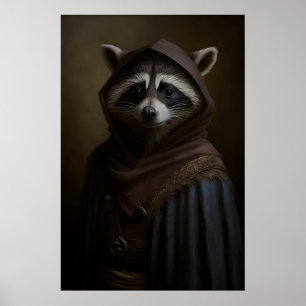 Gothische Wasbeer Kunstprint Victoriaanse Schurk D Poster