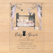 Gothische wieg baby shower uitnodiging (Voorkant)