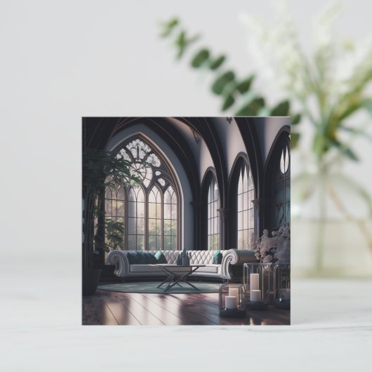 Gothische woonkamer kaart (Staand voorkant)