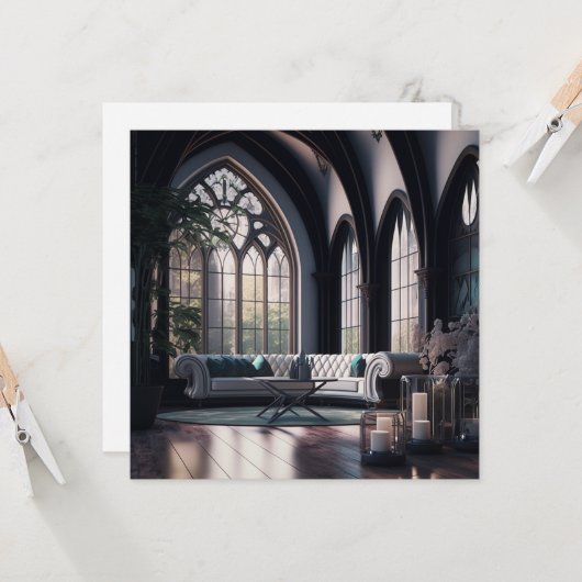 Gothische woonkamer kaart (Voorkant / Achterkant in situ)