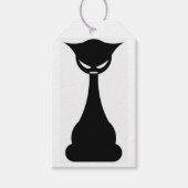 Gothische zwarte kat silhouet cadeaubijlage cadeaulabel (Voorkant)