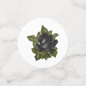 gothische zwarte Rozen Confetti (Kleine voorkant)