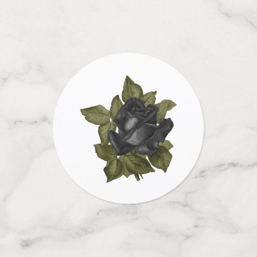  gothische zwarte Rozen Confetti (Kleine voorkant)