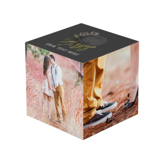  gothische zwarte Rozen - Persoonlijke kubus (Voorkant hoekig)