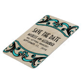 Gothische zwemmen sparen de Datum Magnet, Aqua Magneet (Linkerzijde)