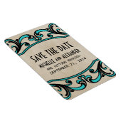 Gothische zwemmen sparen de Datum Magnet, Aqua Magneet (Rechterzijde)